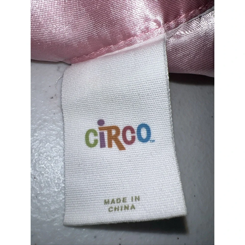 Circo Target Pink Polka Dot White Bunny Baby Blanket Satin Lovey Plush 13.5